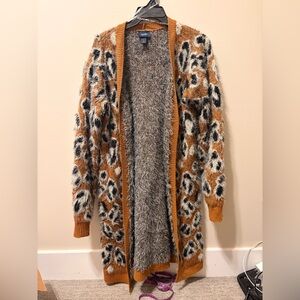 Daytrip Animal Print Cardigan in Brown and Black